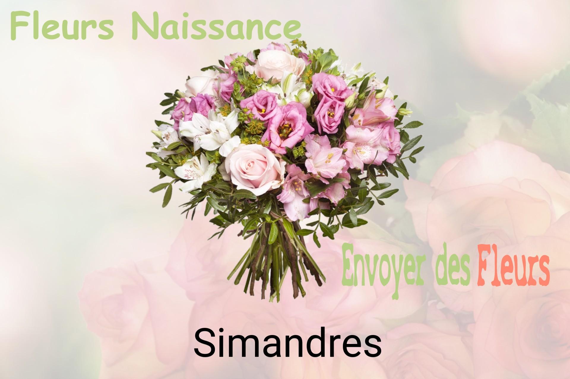 Bouquet de fleurs de naissance livré à Simandres